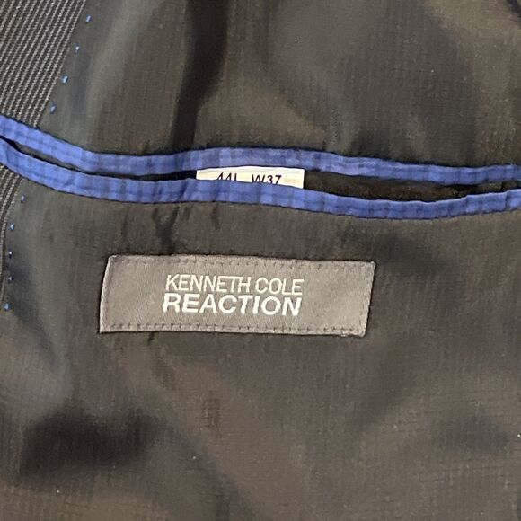 Men's Kenneth Cole Reaction Blue Blazer Sport Coat Suit Jacket 44L - Picture 6 of 10
